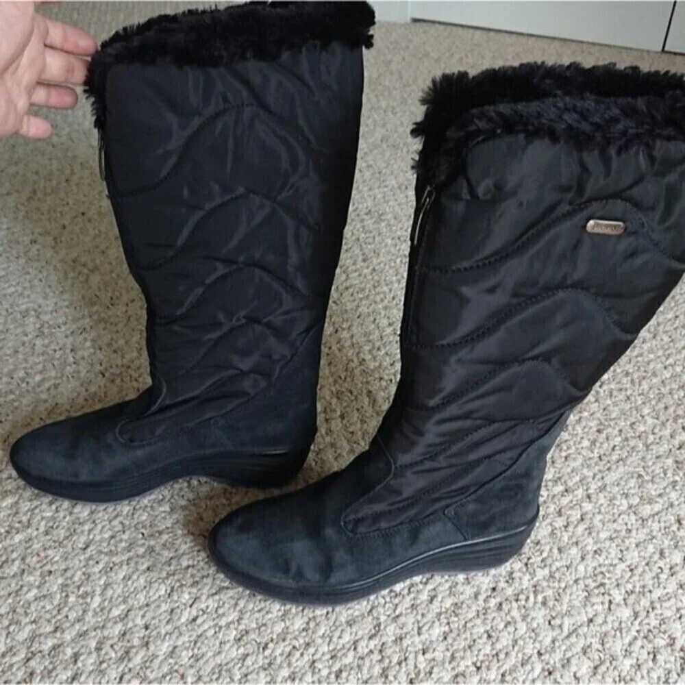 Pajar black Talia inner fur winter Boots size 36.5